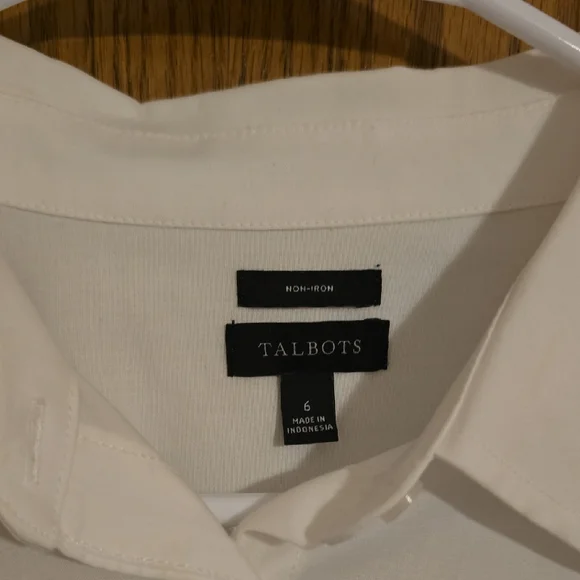 Talbots No Iron White Button Down - Picture 2 of 4